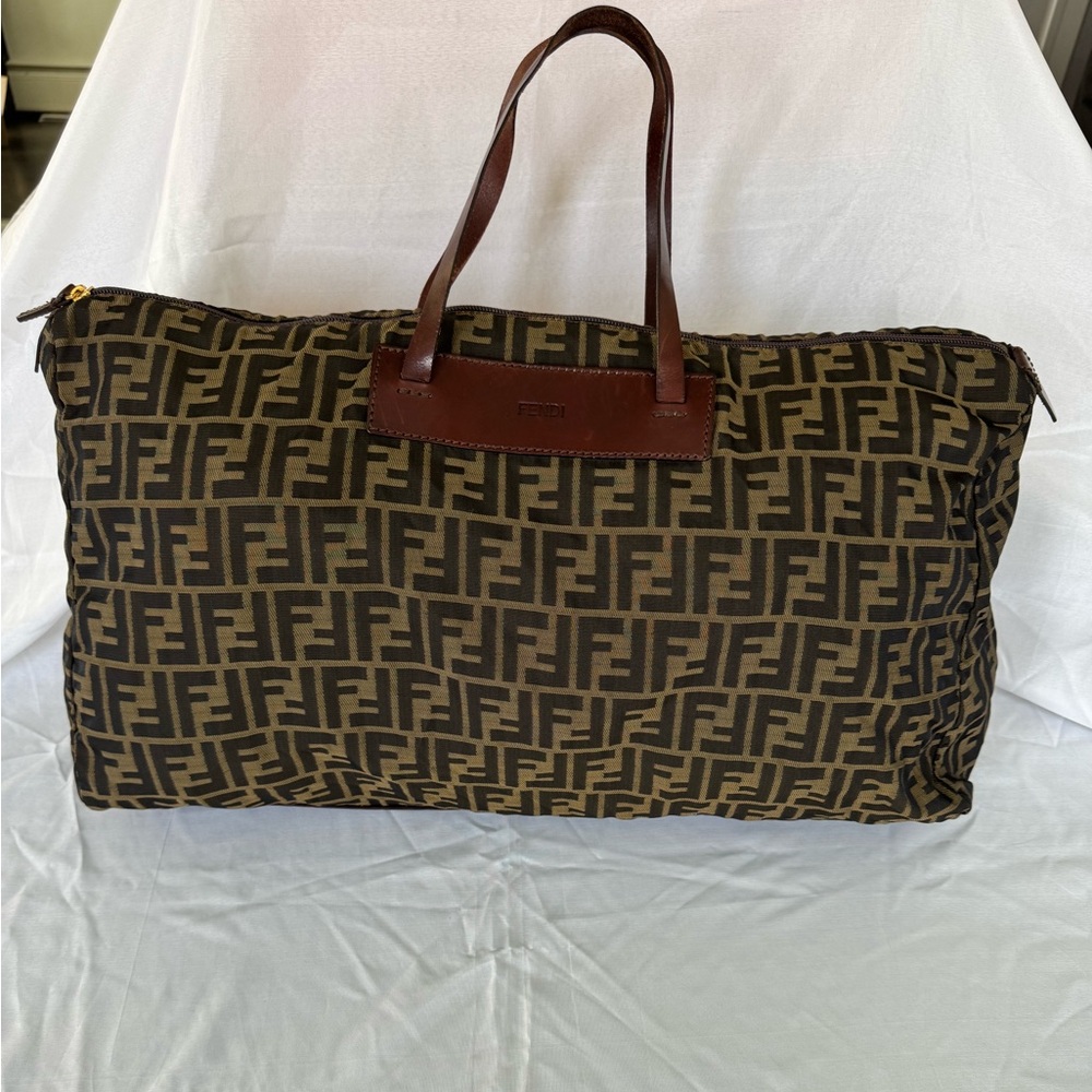 Fendi Brown and Black Monogram Tote